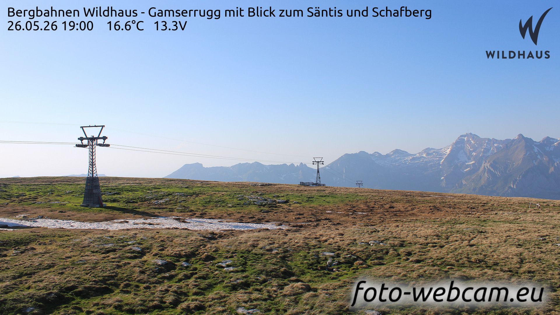Wildhaus-Alt St. Johann: Bergbahnen Wildhaus - Gamserrugg mit Blick zum Säntis und Schafberg