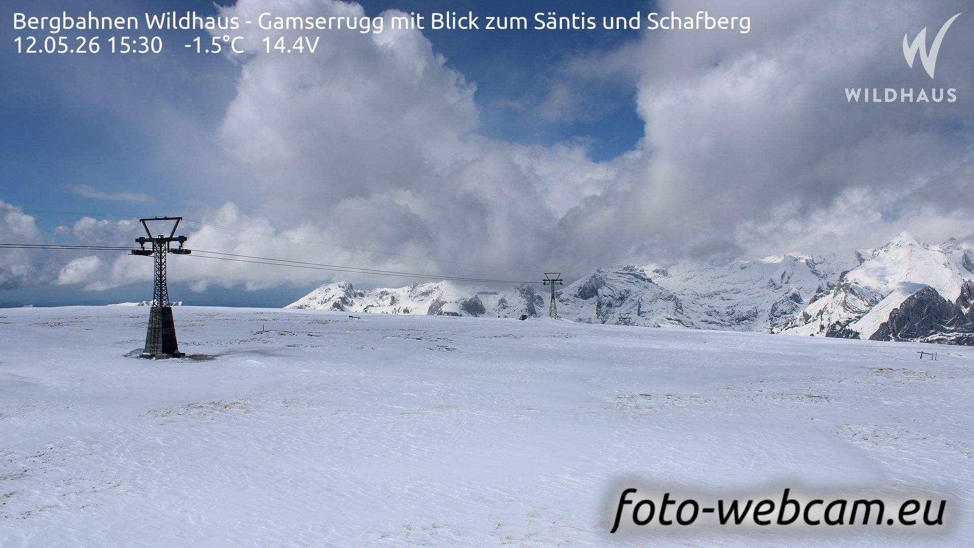Wildhaus-Alt St. Johann: Bergbahnen Wildhaus - Gamserrugg mit Blick zum Säntis und Schafberg