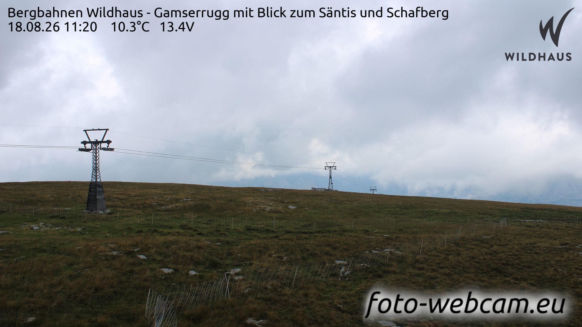 Wildhaus-Alt St. Johann: Bergbahnen Wildhaus - Gamserrugg mit Blick zum Säntis und Schafberg