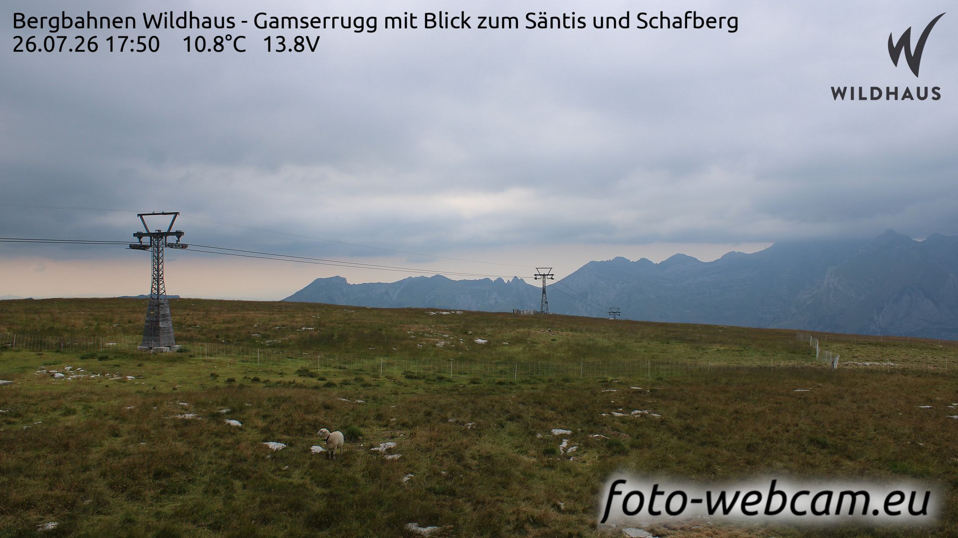Wildhaus-Alt St. Johann: Bergbahnen Wildhaus - Gamserrugg mit Blick zum Säntis und Schafberg