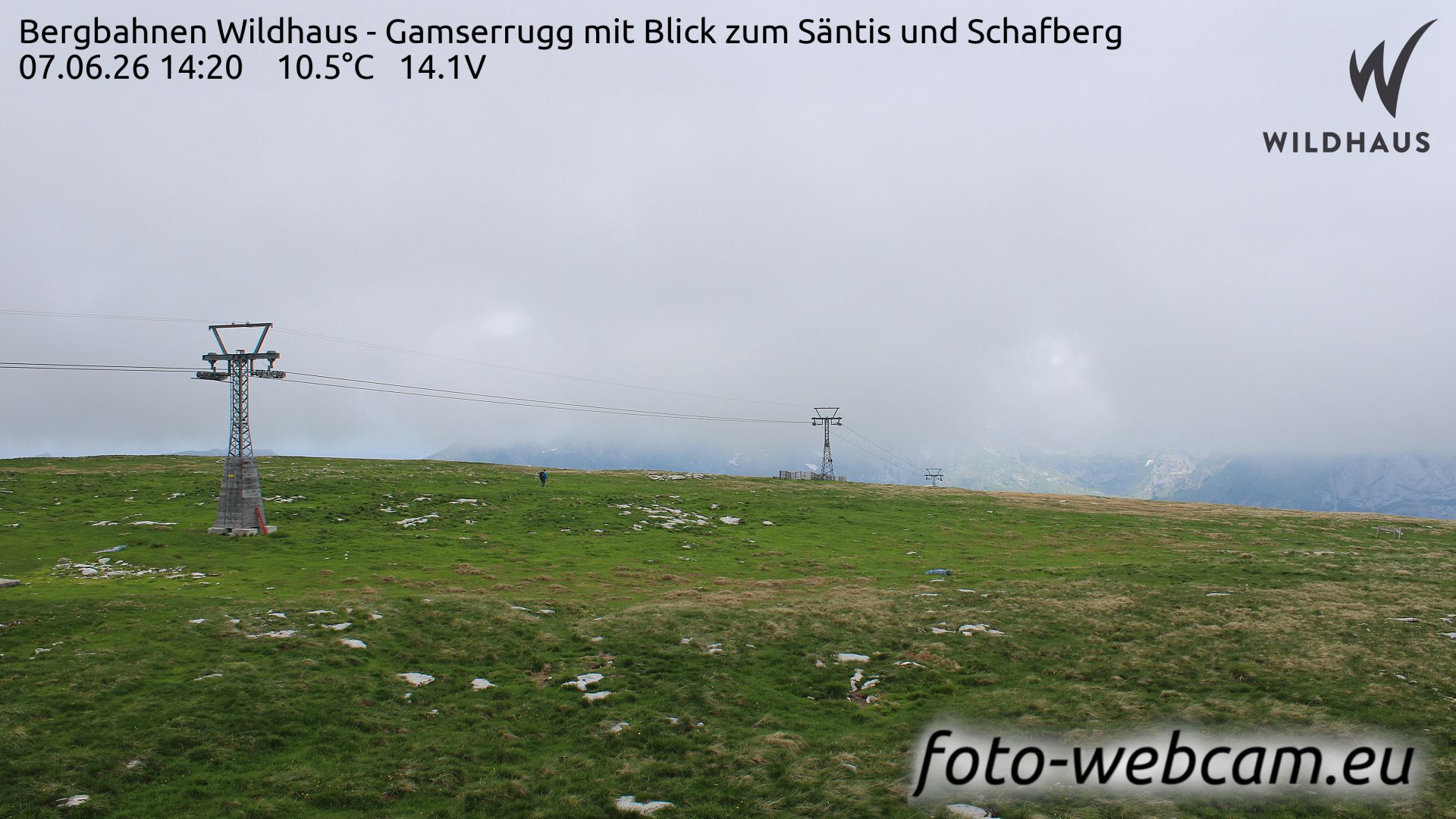 Wildhaus-Alt St. Johann: Bergbahnen Wildhaus - Gamserrugg mit Blick zum Säntis und Schafberg