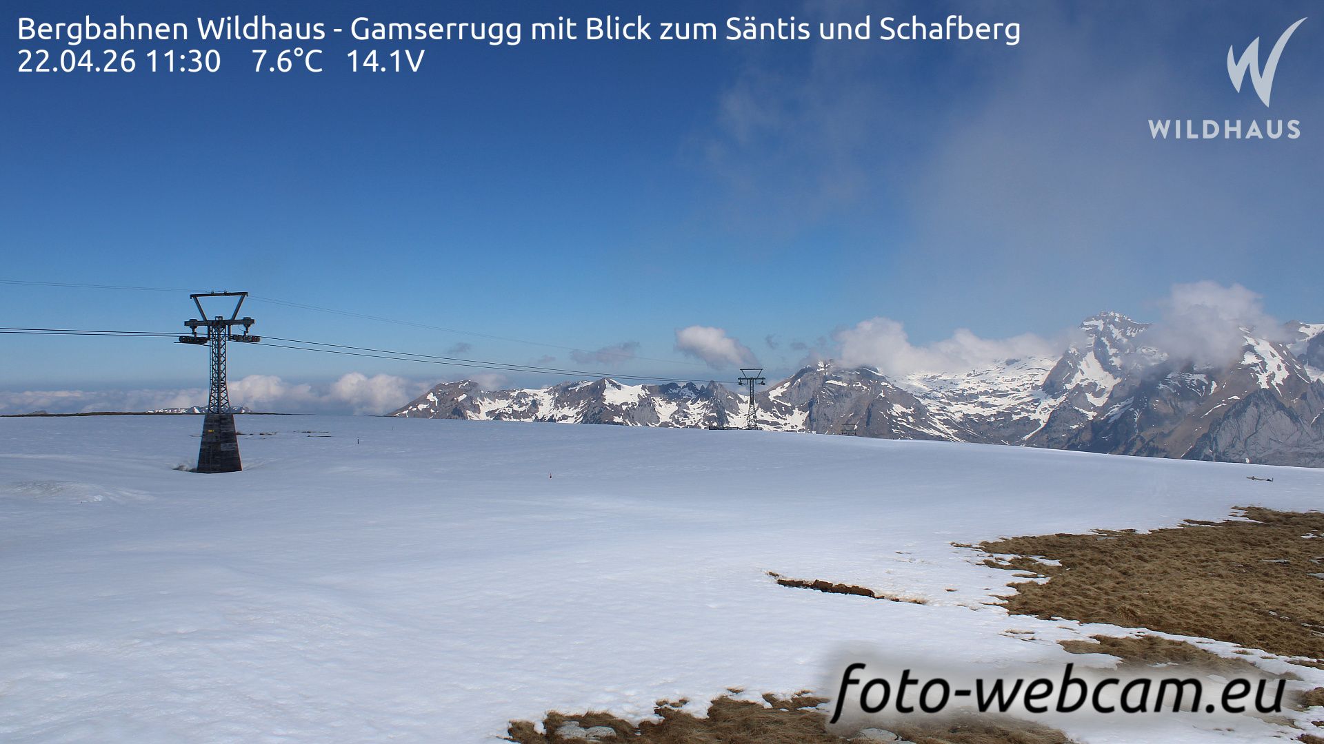 Wildhaus-Alt St. Johann: Bergbahnen Wildhaus - Gamserrugg mit Blick zum Säntis und Schafberg
