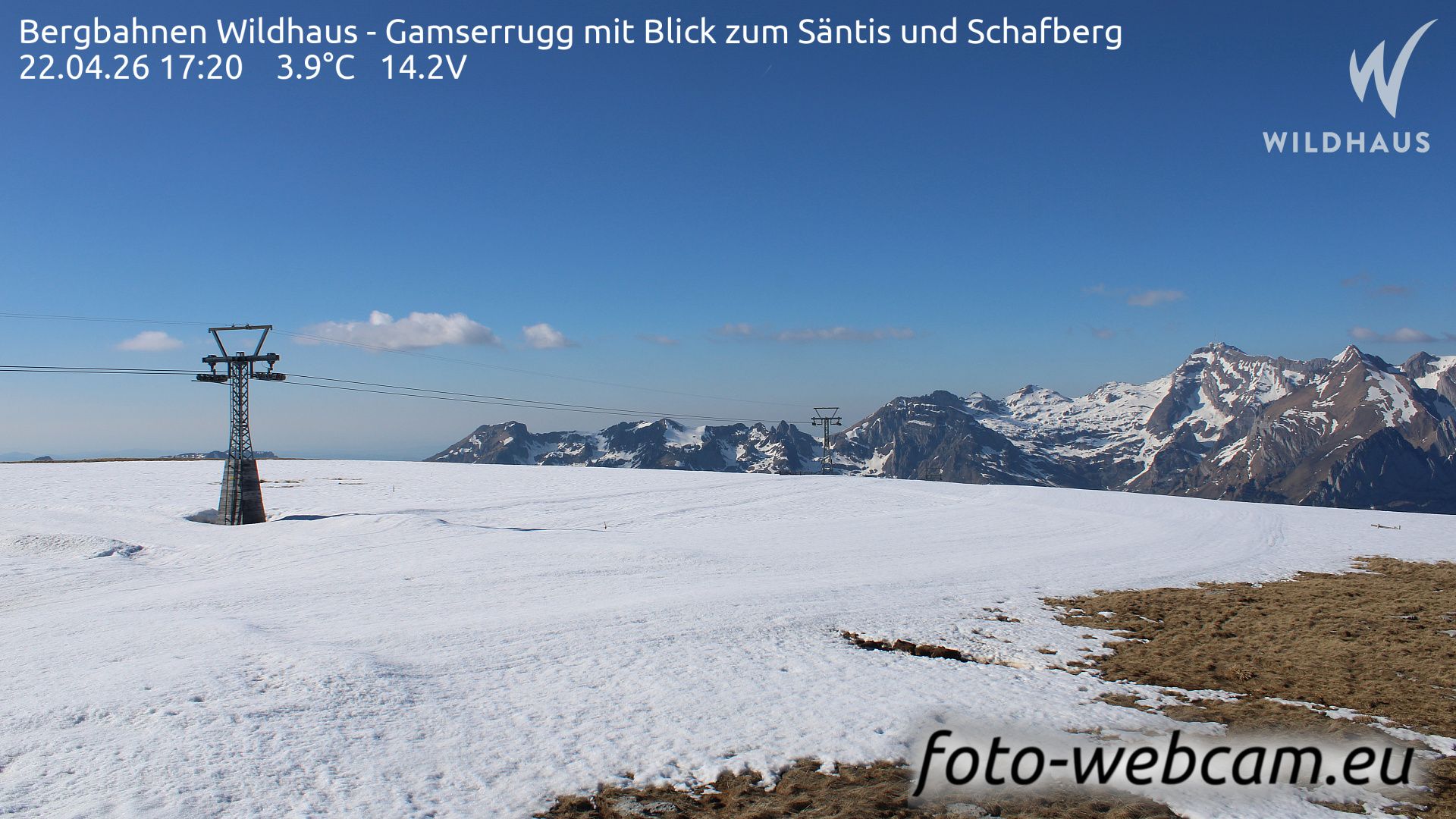 Wildhaus-Alt St. Johann: Bergbahnen Wildhaus - Gamserrugg mit Blick zum Säntis und Schafberg
