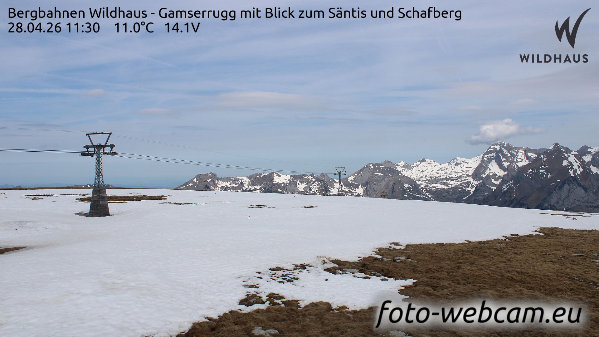 Wildhaus-Alt St. Johann: Bergbahnen Wildhaus - Gamserrugg mit Blick zum Säntis und Schafberg