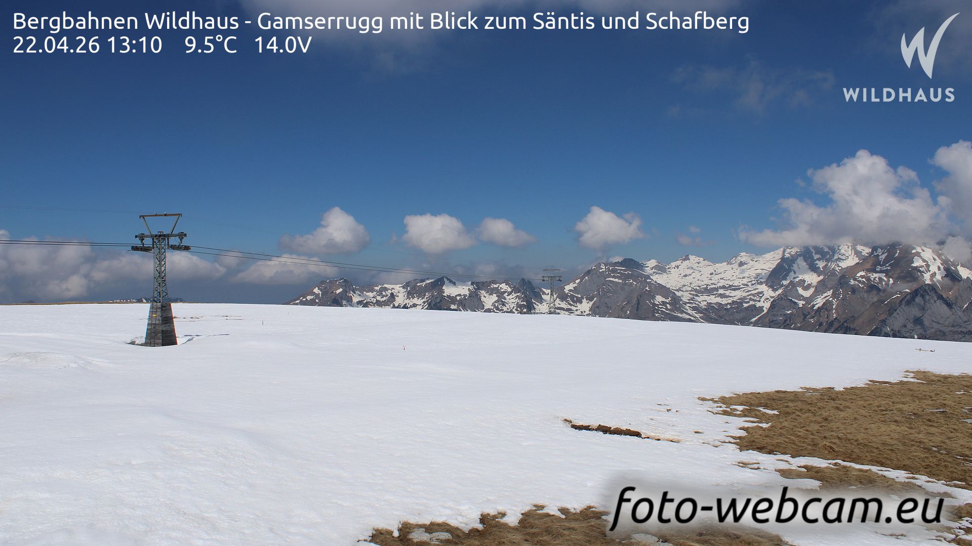 Wildhaus-Alt St. Johann: Bergbahnen Wildhaus - Gamserrugg mit Blick zum Säntis und Schafberg