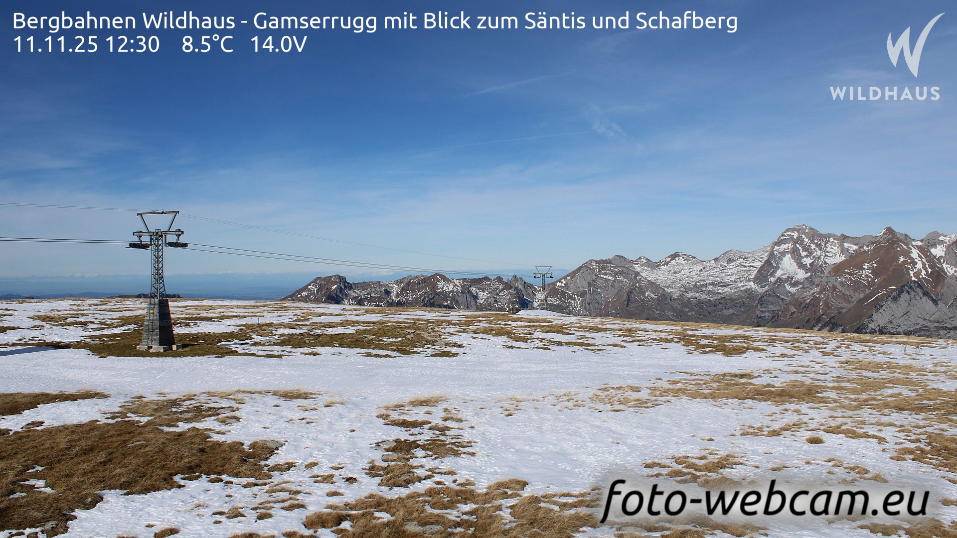 Wildhaus-Alt St. Johann: Bergbahnen Wildhaus - Gamserrugg mit Blick zum Säntis und Schafberg