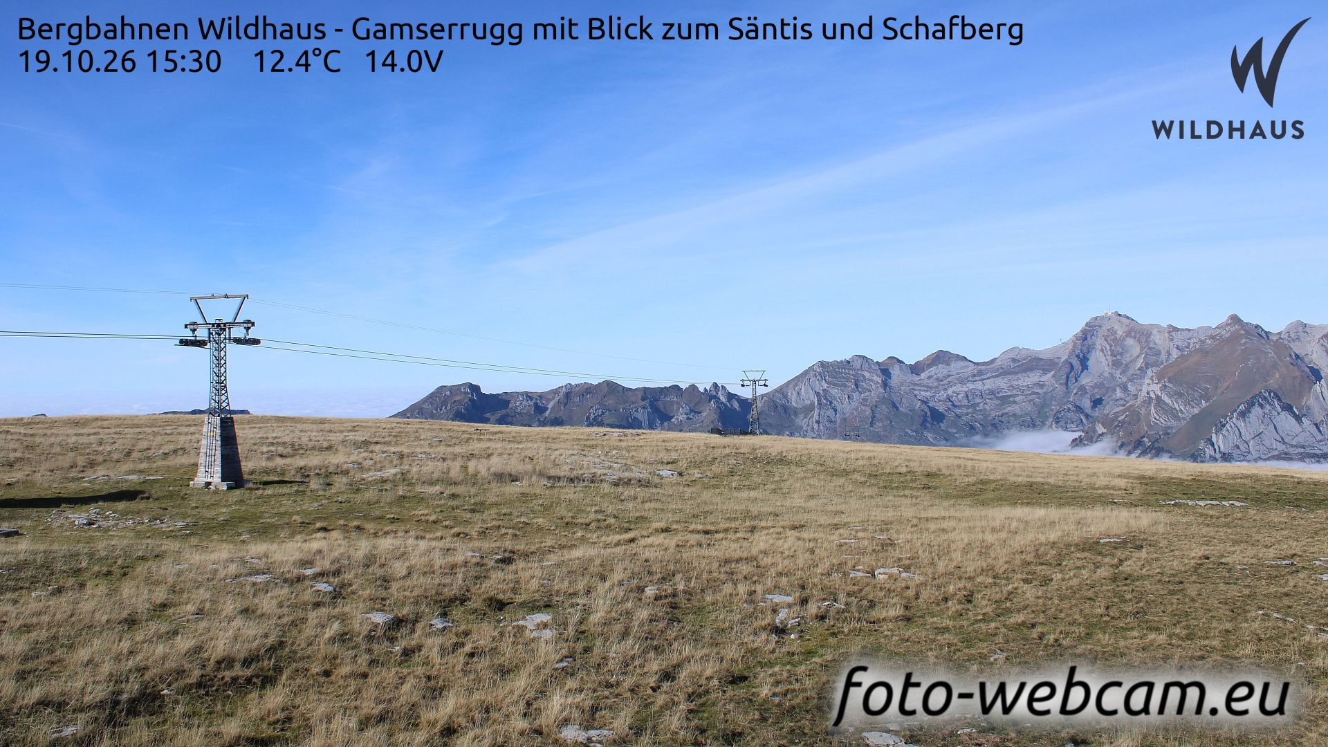 Wildhaus-Alt St. Johann: Bergbahnen Wildhaus - Gamserrugg mit Blick zum Säntis und Schafberg