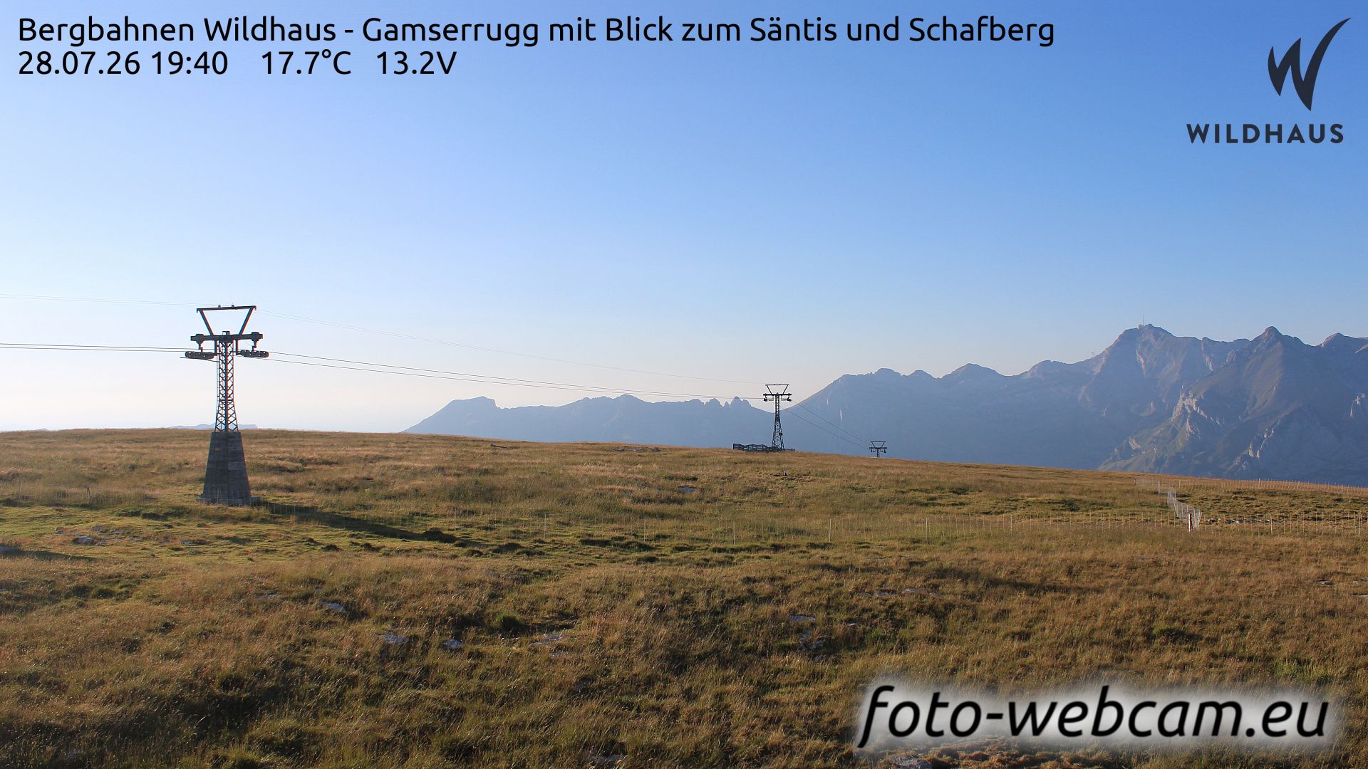 Wildhaus-Alt St. Johann: Bergbahnen Wildhaus - Gamserrugg mit Blick zum Säntis und Schafberg
