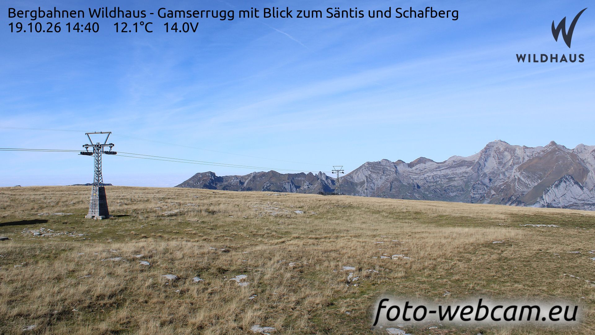 Wildhaus-Alt St. Johann: Bergbahnen Wildhaus - Gamserrugg mit Blick zum Säntis und Schafberg
