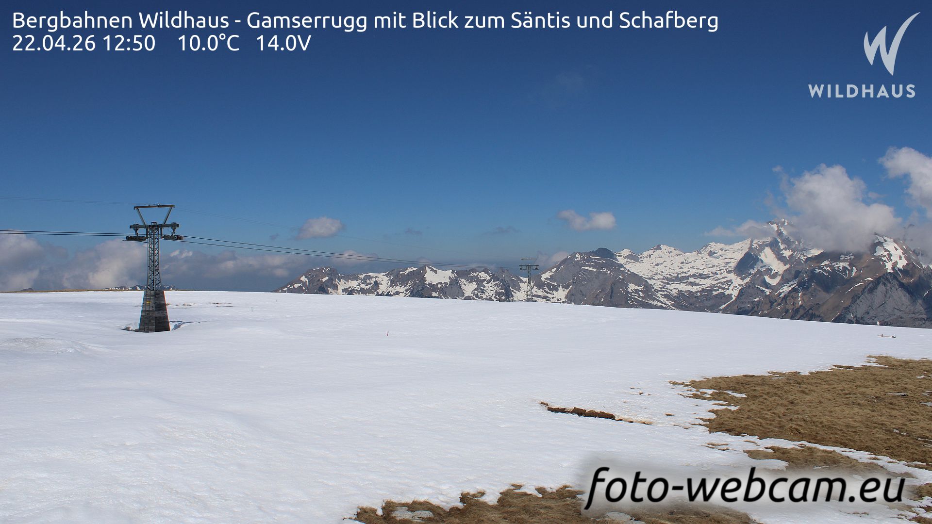 Wildhaus-Alt St. Johann: Bergbahnen Wildhaus - Gamserrugg mit Blick zum Säntis und Schafberg