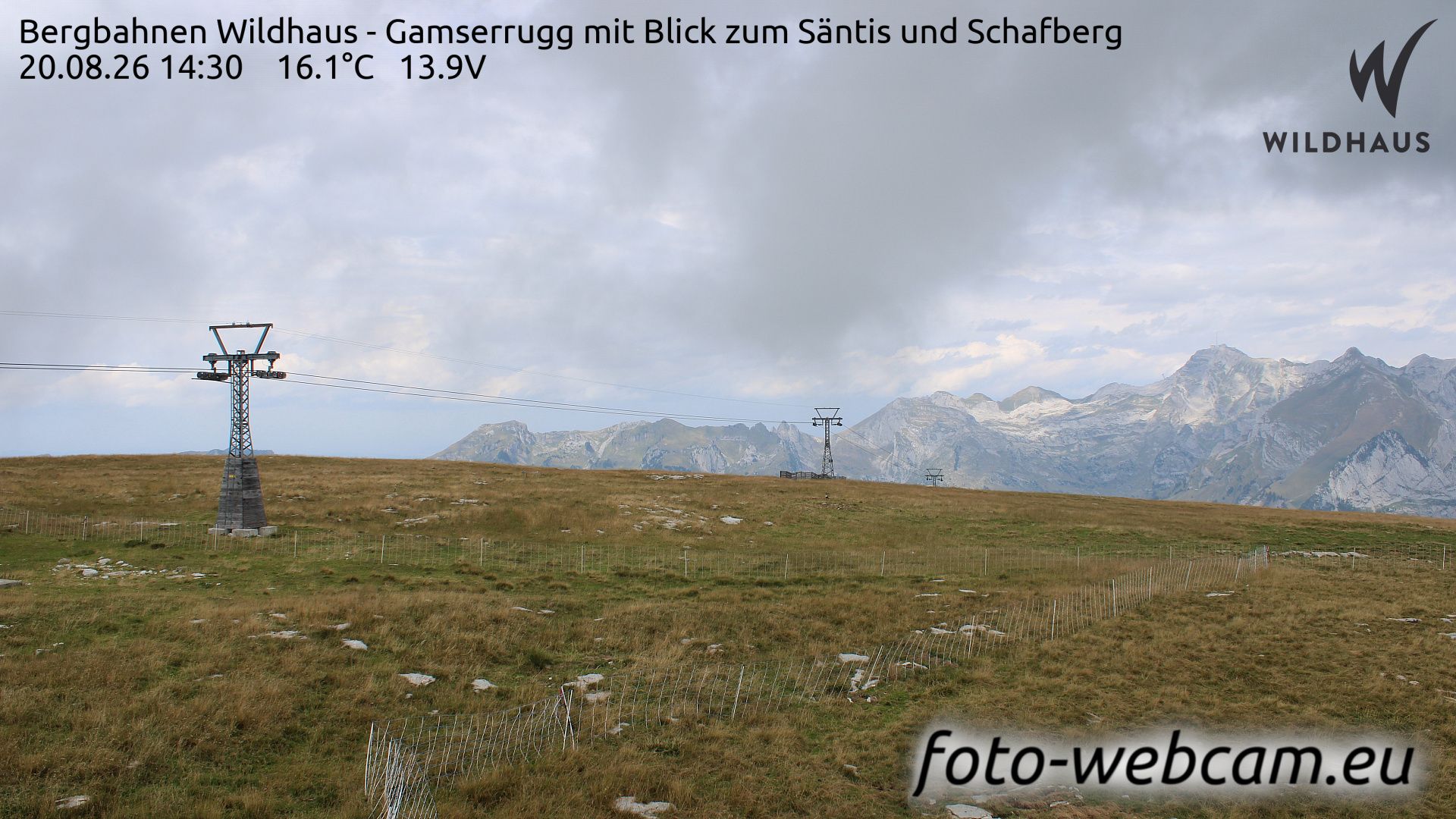 Wildhaus-Alt St. Johann: Bergbahnen Wildhaus - Gamserrugg mit Blick zum Säntis und Schafberg