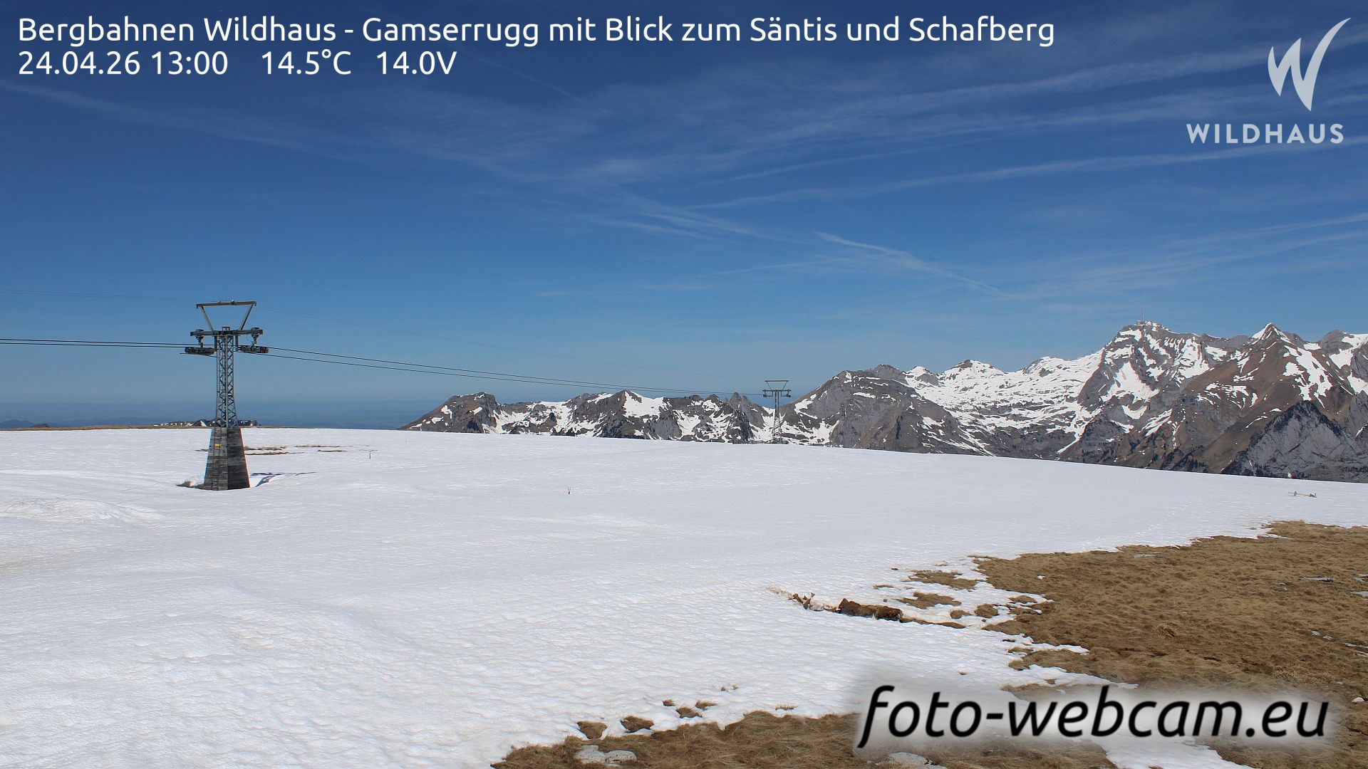 Wildhaus-Alt St. Johann: Bergbahnen Wildhaus - Gamserrugg mit Blick zum Säntis und Schafberg