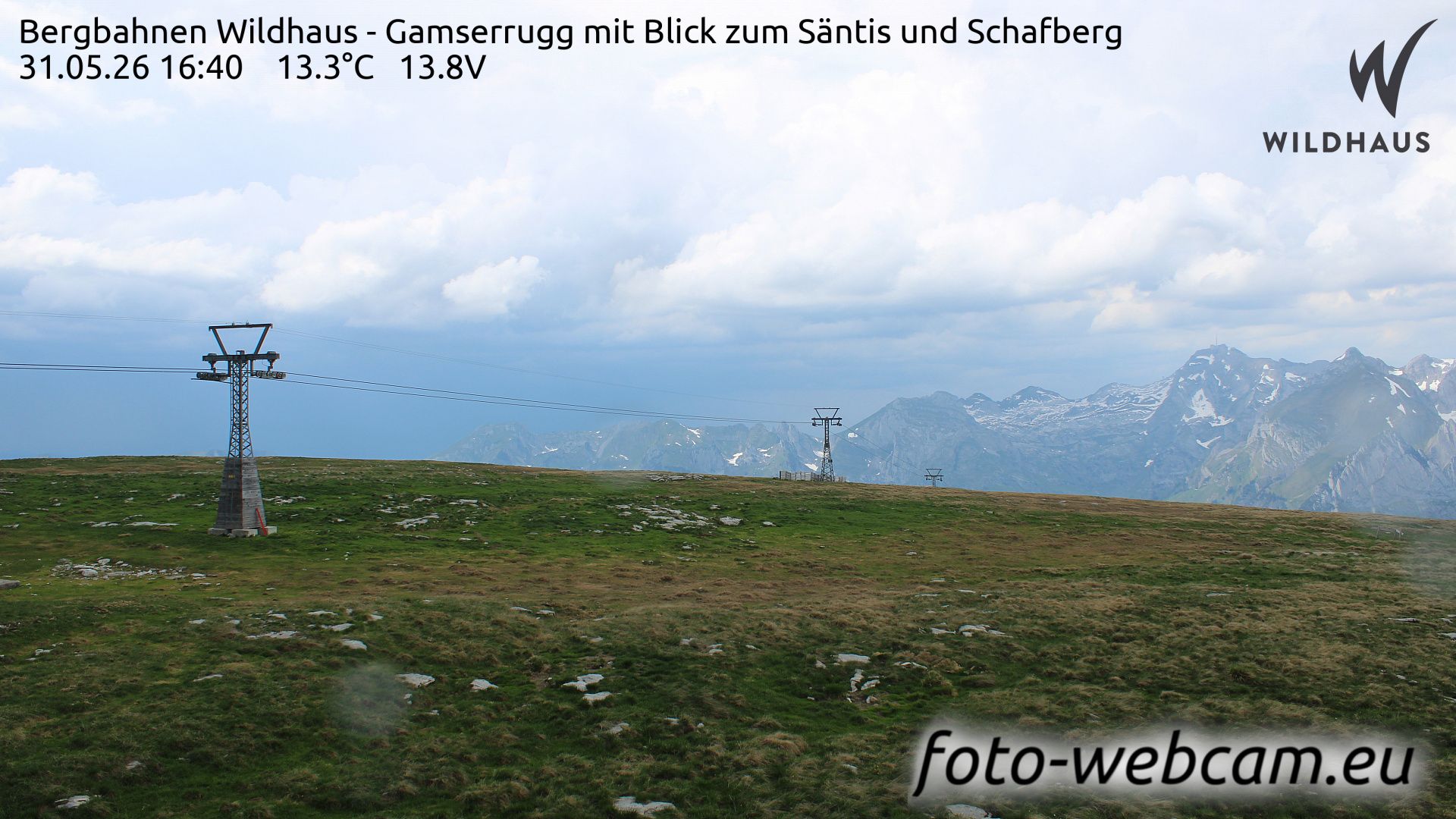 Wildhaus-Alt St. Johann: Bergbahnen Wildhaus - Gamserrugg mit Blick zum Säntis und Schafberg