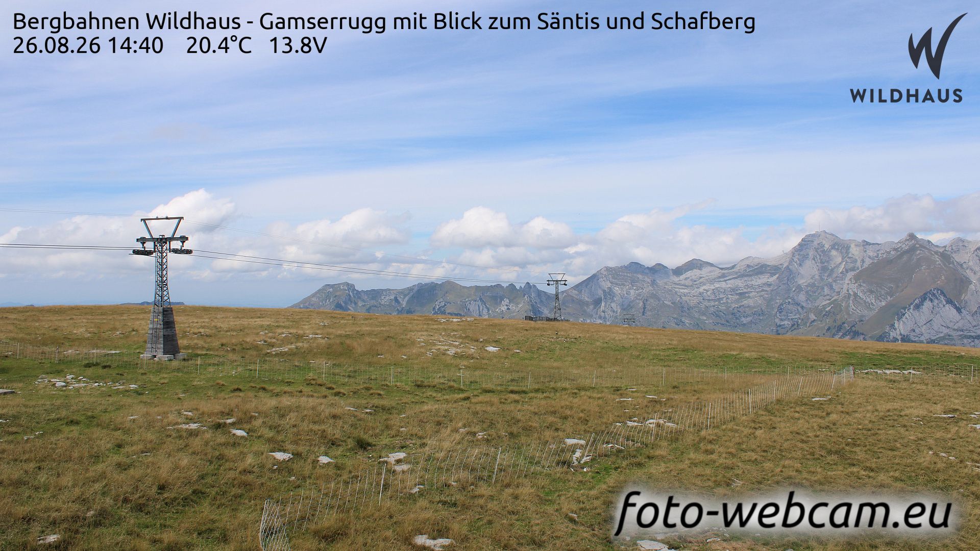 Wildhaus-Alt St. Johann: Bergbahnen Wildhaus - Gamserrugg mit Blick zum Säntis und Schafberg