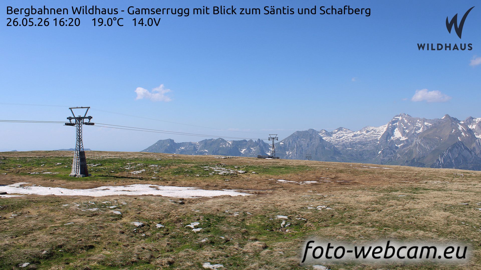 Wildhaus-Alt St. Johann: Bergbahnen Wildhaus - Gamserrugg mit Blick zum Säntis und Schafberg