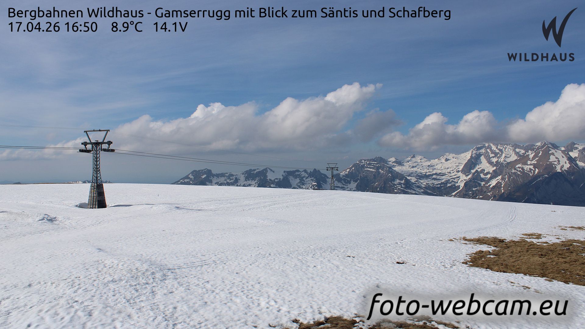 Wildhaus-Alt St. Johann: Bergbahnen Wildhaus - Gamserrugg mit Blick zum Säntis und Schafberg