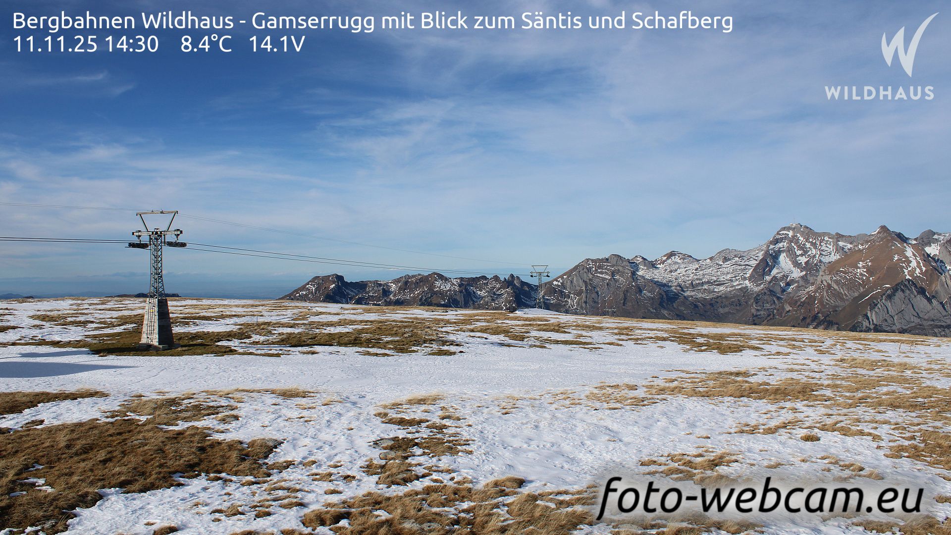 Wildhaus-Alt St. Johann: Bergbahnen Wildhaus - Gamserrugg mit Blick zum Säntis und Schafberg