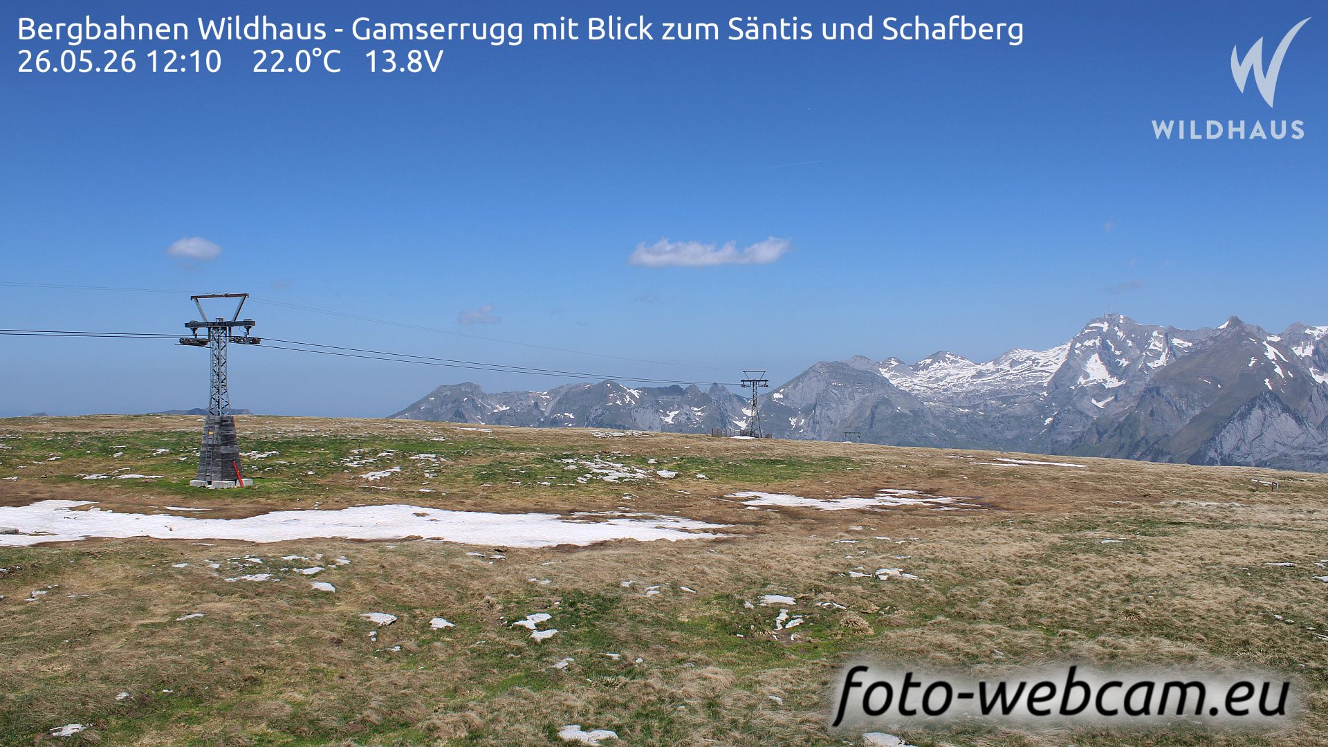 Wildhaus-Alt St. Johann: Bergbahnen Wildhaus - Gamserrugg mit Blick zum Säntis und Schafberg