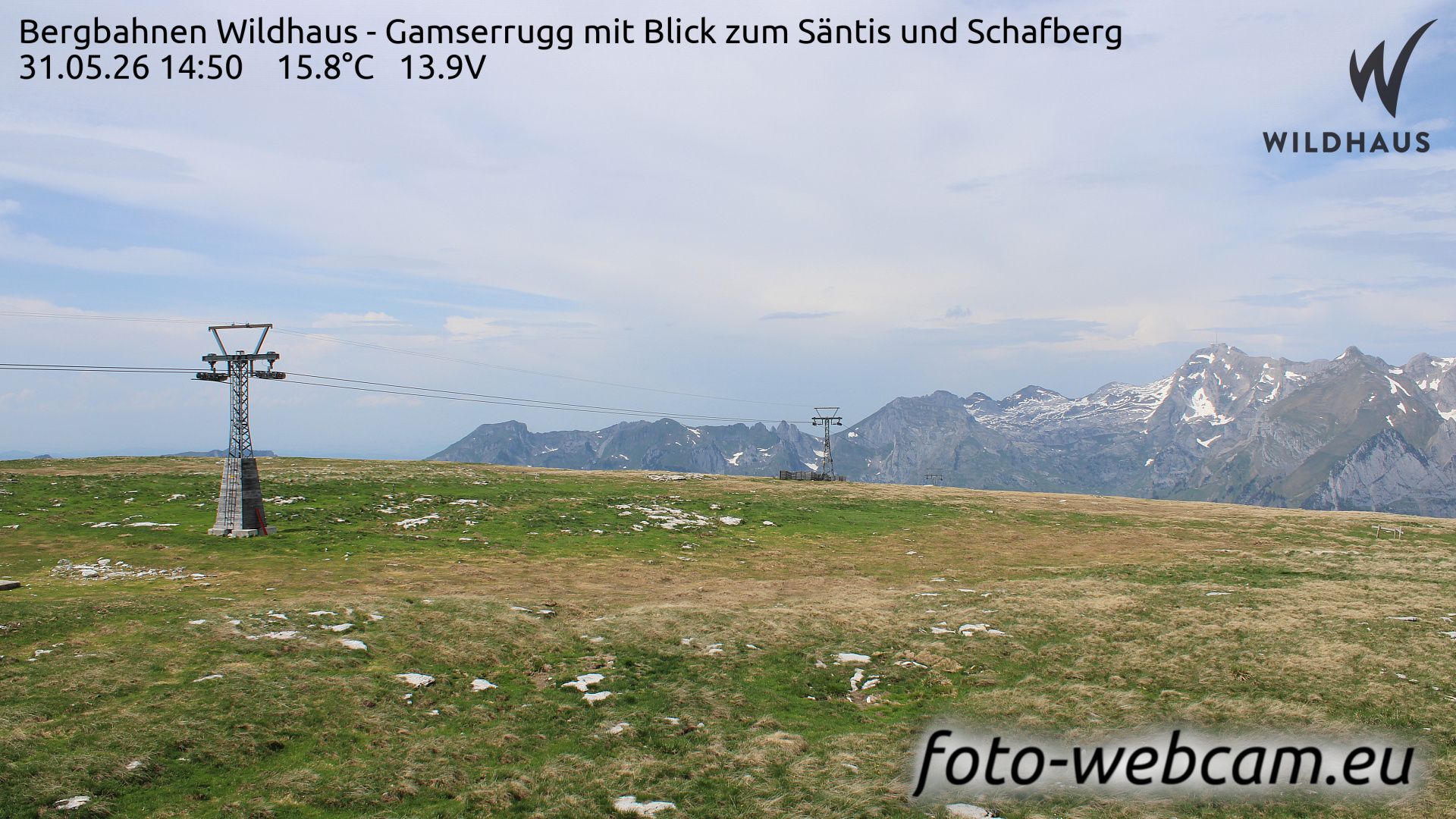 Wildhaus-Alt St. Johann: Bergbahnen Wildhaus - Gamserrugg mit Blick zum Säntis und Schafberg