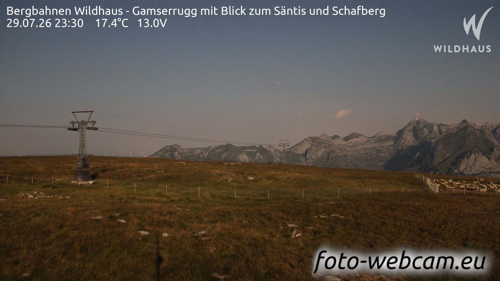 Wildhaus-Alt St. Johann: Bergbahnen Wildhaus - Gamserrugg mit Blick zum Säntis und Schafberg