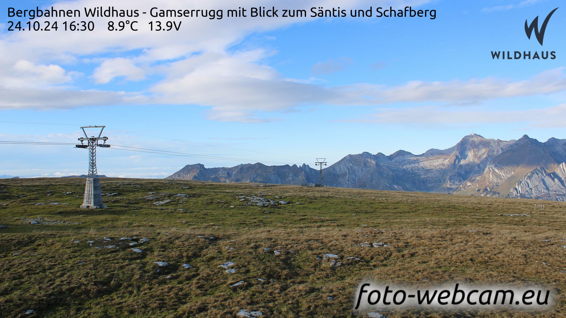 Wildhaus-Alt St. Johann: Bergbahnen Wildhaus - Gamserrugg mit Blick zum Säntis und Schafberg