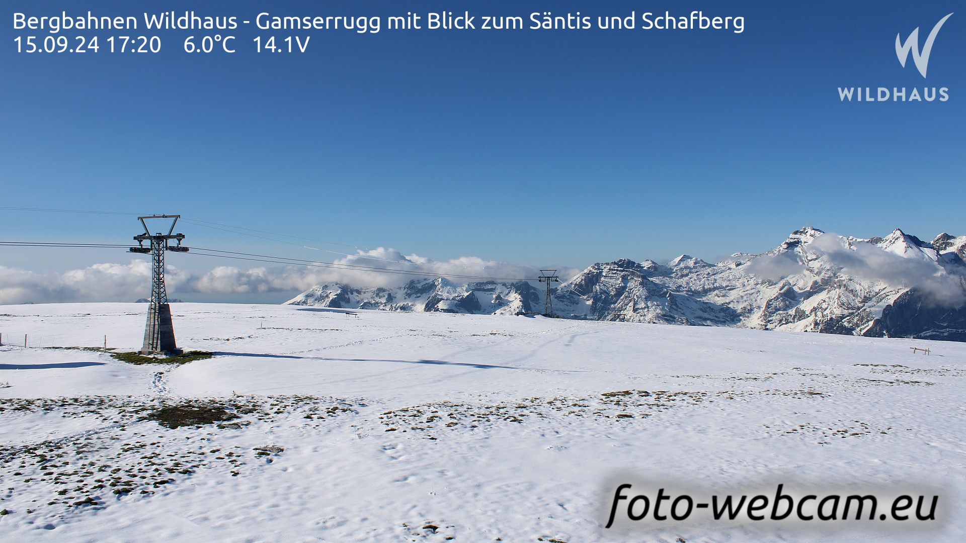 Wildhaus-Alt St. Johann: Bergbahnen Wildhaus - Gamserrugg mit Blick zum Säntis und Schafberg