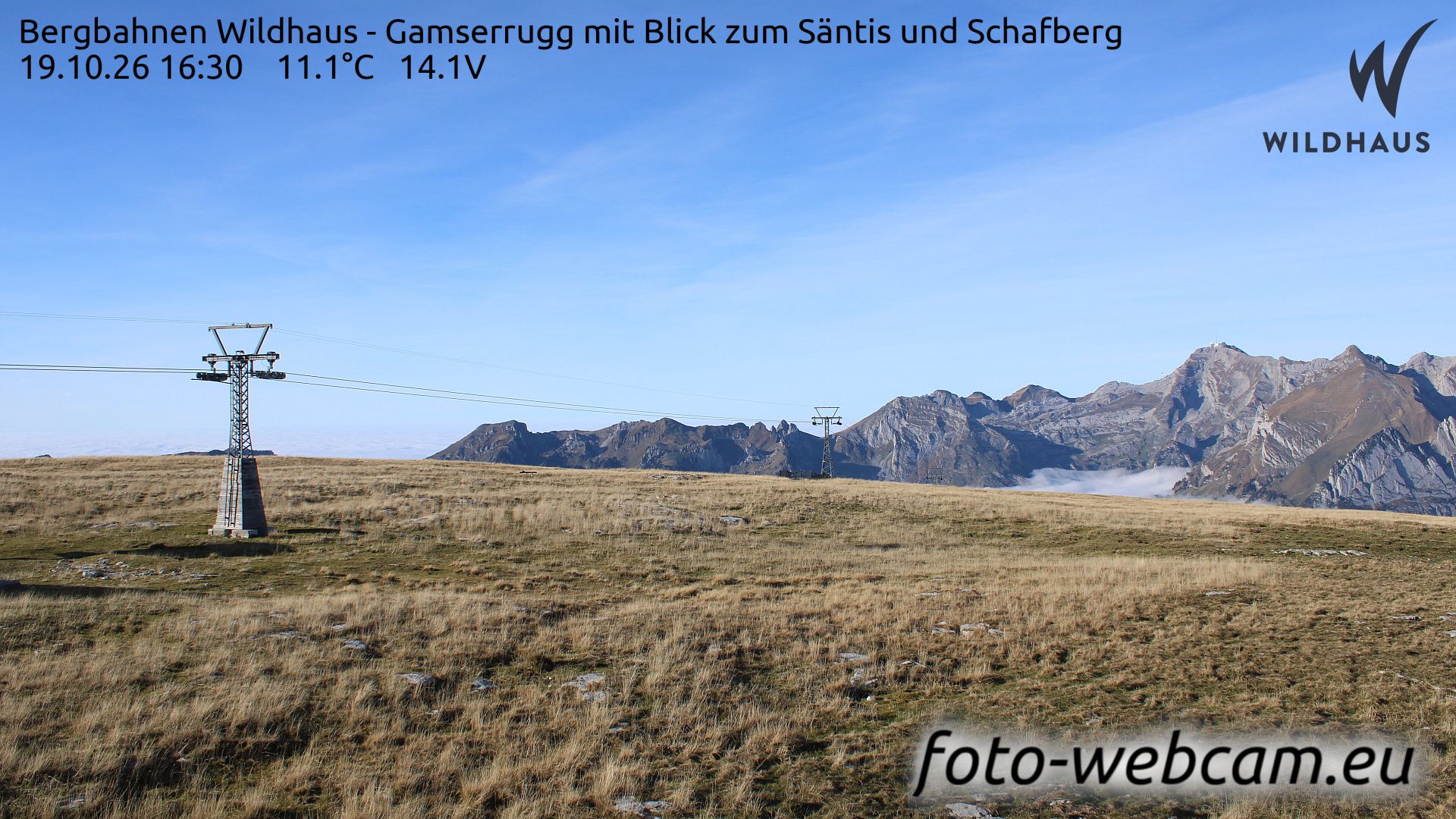 Wildhaus-Alt St. Johann: Bergbahnen Wildhaus - Gamserrugg mit Blick zum Säntis und Schafberg