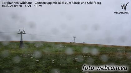 Wildhaus-Alt St. Johann: Bergbahnen Wildhaus - Gamserrugg mit Blick zum Säntis und Schafberg