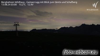 Wildhaus-Alt St. Johann: Bergbahnen Wildhaus - Gamserrugg mit Blick zum Säntis und Schafberg