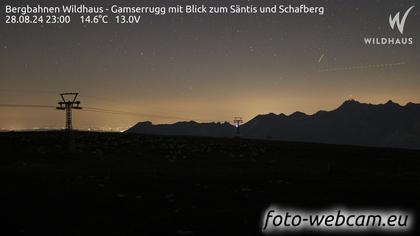 Wildhaus-Alt St. Johann: Bergbahnen Wildhaus - Gamserrugg mit Blick zum Säntis und Schafberg