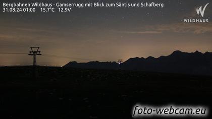 Wildhaus-Alt St. Johann: Bergbahnen Wildhaus - Gamserrugg mit Blick zum Säntis und Schafberg