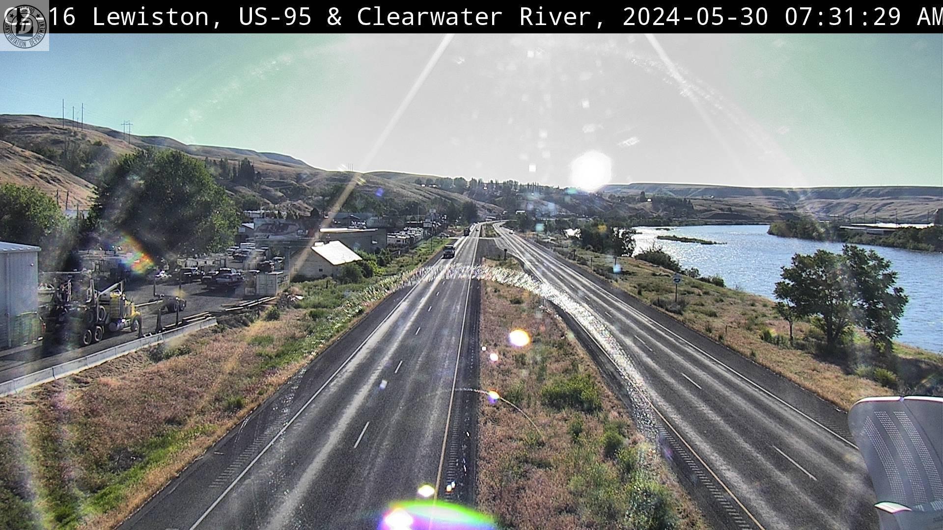 Traffic Cam Lewiston: US 95: 38th Clearwater River: Southbound
