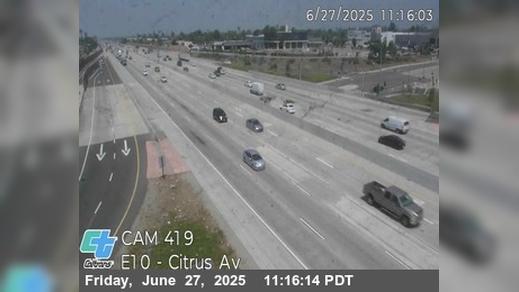 Traffic Cam West Covina › East: I-10 : (419) Citrus St