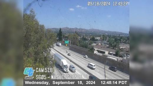 Traffic Cam West Whittier › South: I-605 : (518) Washington Blvd