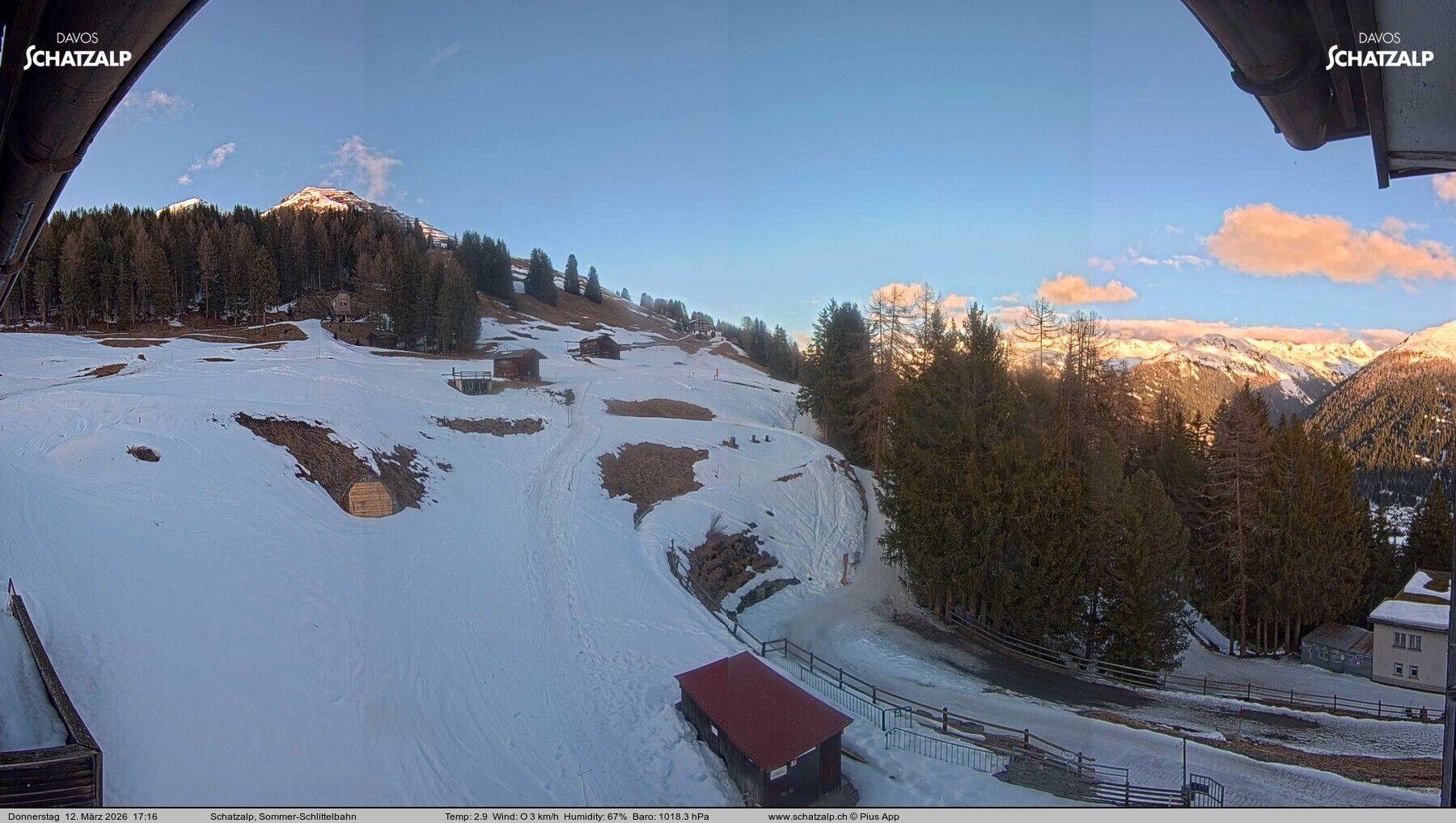Davos: Sommer-Schlittelbahn, Blick zur Strelaalp