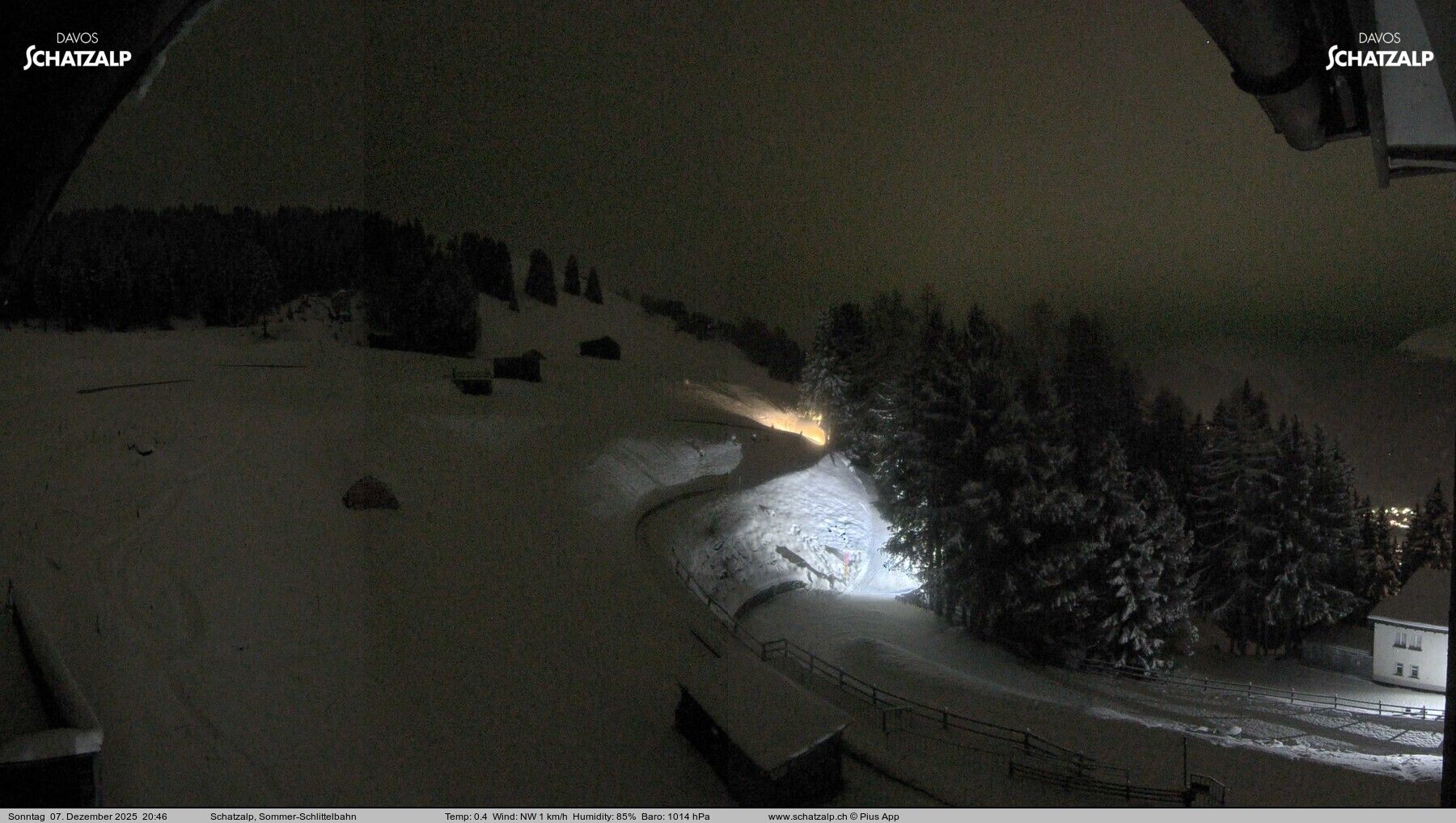 Davos: Sommer-Schlittelbahn, Blick zur Strelaalp