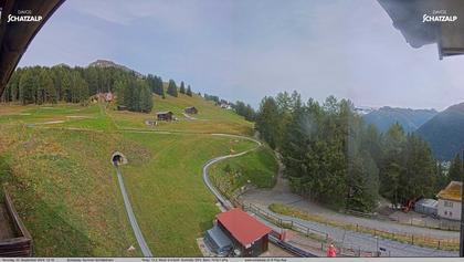 Davos: Sommer-Schlittelbahn, Blick zur Strelaalp