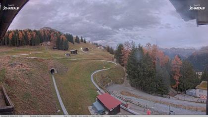 Davos: Sommer-Schlittelbahn, Blick zur Strelaalp