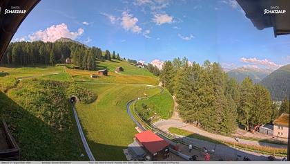 Davos: Sommer-Schlittelbahn, Blick zur Strelaalp