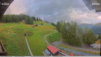 Davos: Sommer-Schlittelbahn, Blick zur Strelaalp