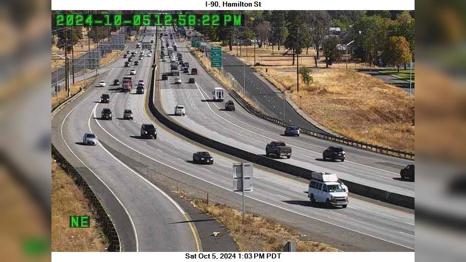 Traffic Cam Spokane: I-90 at MP 282.2: Hamilton St