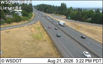 Traffic Cam Vancouver: SR 14 at MP 4.3: Lieser Rd