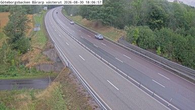 Traffic Cam Kattilstorp: Göteborgsbacken Bårarp västerut