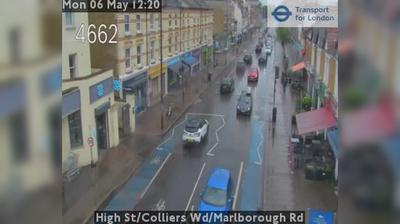 Daylight webcam view from Wandsworth: High St/Colliers Wd/Marlborough Rd
