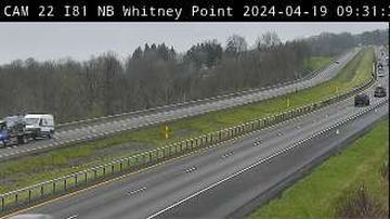 Traffic Cam Hydeville › South: I-81 at Count Station (Whitney Point)