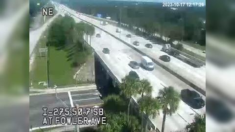Traffic Cam Tampa: I-275 at Fowler Ave