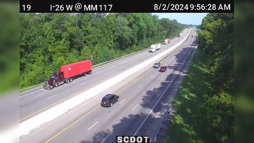 Traffic Cam Dixiana: I-26 W @ MM 117