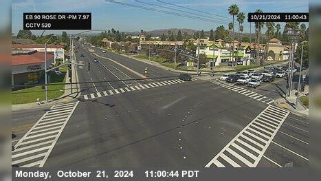 Traffic Cam Placentia › East: SR-90 : Rose Dr SE Corner