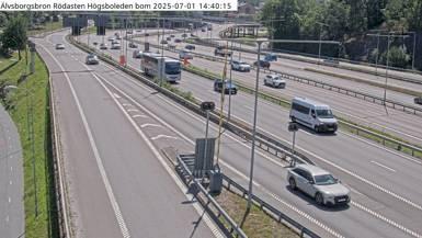 Traffic Cam Sanna: Älvsborgsbron Rödasten Högsboleden bom