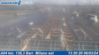 Preview delle webcam di San Rocco: A04 km. 138,3 Barr. Milano est